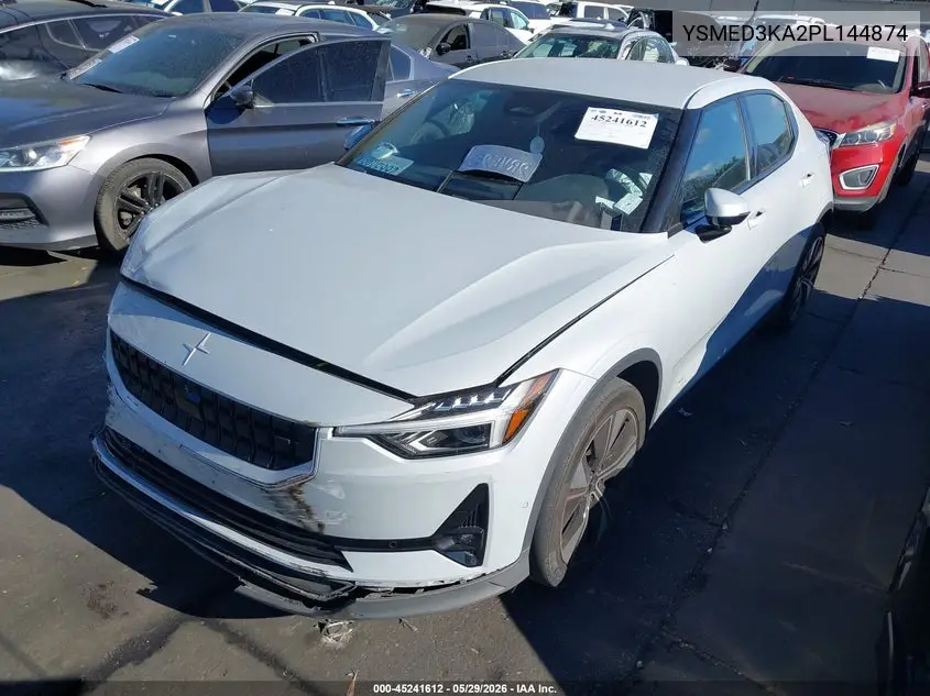2023 Polestar 2 Long Range Dual Motor/Long Range Dual Motor Plus VIN: YSMED3KA2PL144874 Lot: 45241612
