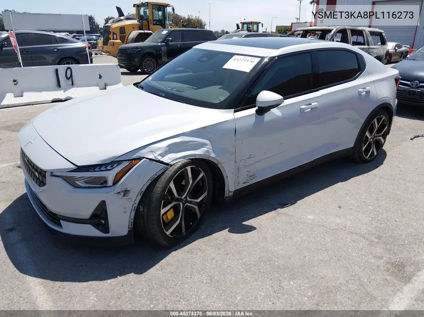 2023 Polestar 2 Long Range Dual Motor Bst Edition 230/Long Range Dual Motor Bst Edition 270 VIN: YSMET3KA8PL116273 Lot: 45275370