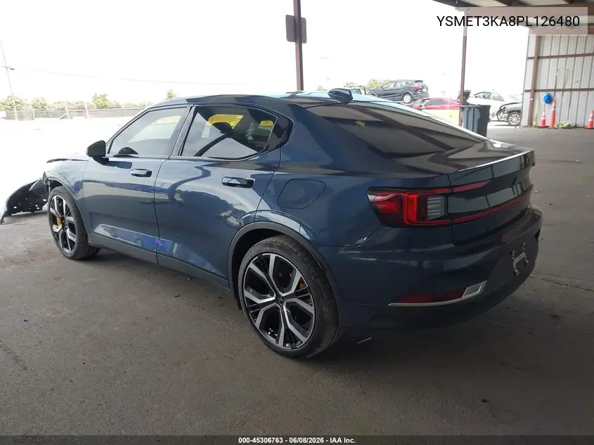 2023 Polestar 2 Long Range Dual Motor Bst Edition 230/Long Range Dual Motor Bst Edition 270 VIN: YSMET3KA8PL126480 Lot: 45306763