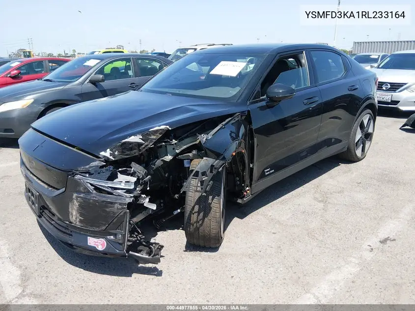 2024 Polestar 2 Long Range Dual Motor/Long Range Dual Motor Plus VIN: YSMFD3KA1RL233164 Lot: 44977855