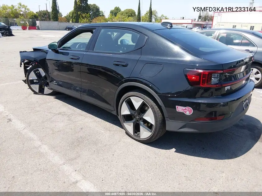 2024 Polestar 2 Long Range Dual Motor/Long Range Dual Motor Plus VIN: YSMFD3KA1RL233164 Lot: 44977855