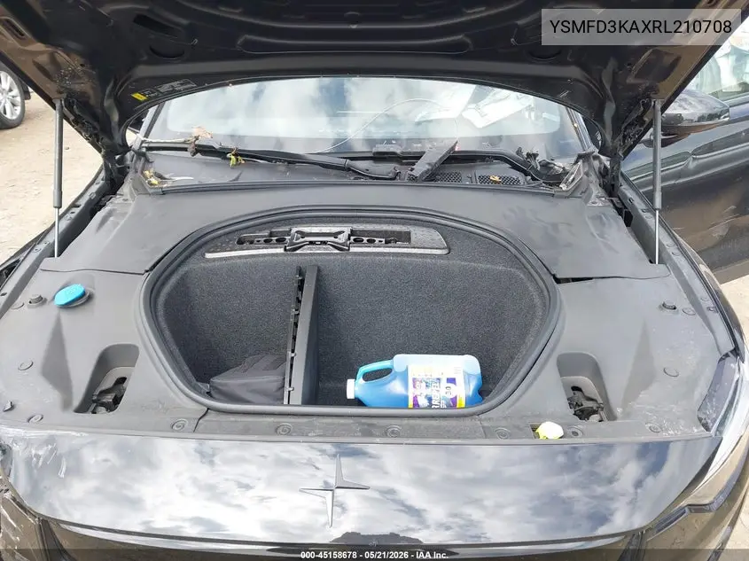 2024 Polestar 2 Long Range Dual Motor/Long Range Dual Motor Plus VIN: YSMFD3KAXRL210708 Lot: 45158678