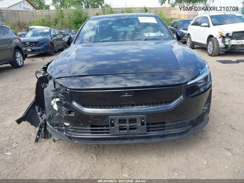 2024 Polestar 2 Long Range Dual Motor/Long Range Dual Motor Plus VIN: YSMFD3KAXRL210708 Lot: 45158678