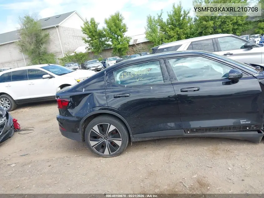 2024 Polestar 2 Long Range Dual Motor/Long Range Dual Motor Plus VIN: YSMFD3KAXRL210708 Lot: 45158678