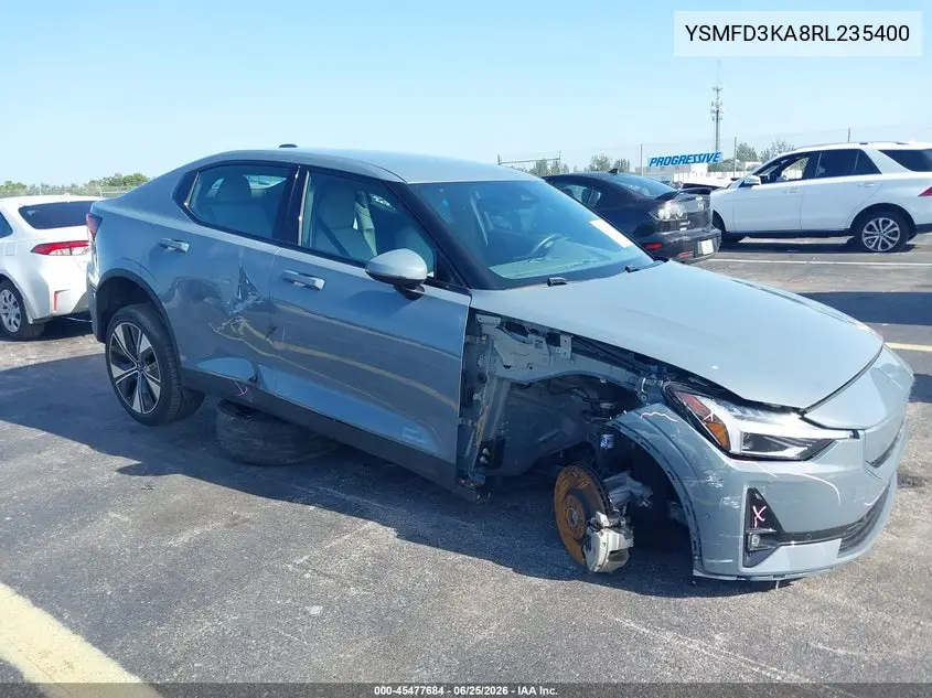 2024 Polestar 2 Long Range Dual Motor/Long Range Dual Motor Plus VIN: YSMFD3KA8RL235400 Lot: 45477684