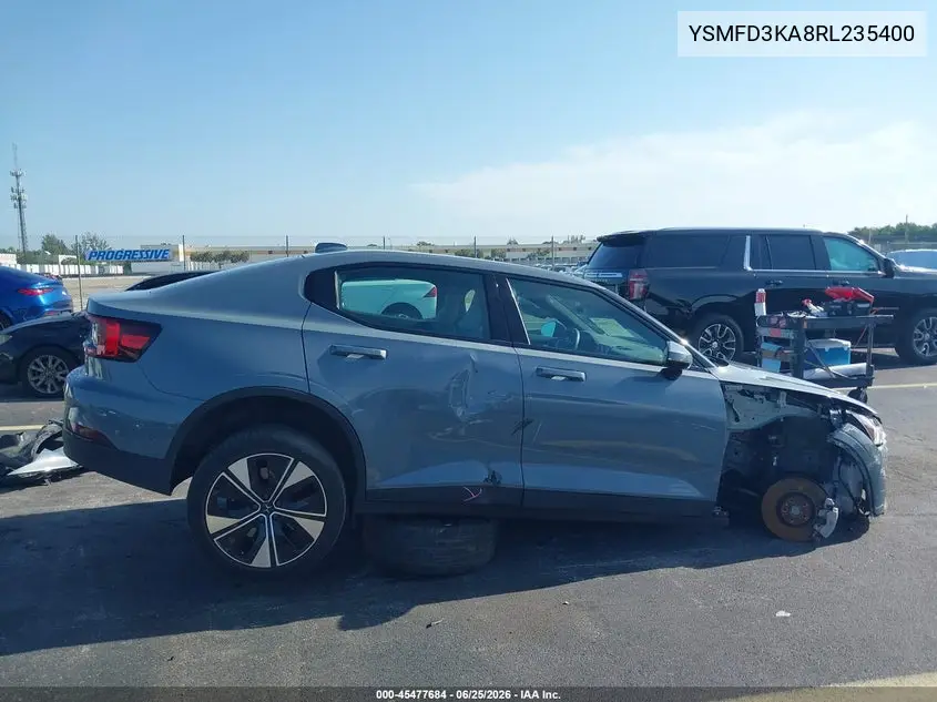 2024 Polestar 2 Long Range Dual Motor/Long Range Dual Motor Plus VIN: YSMFD3KA8RL235400 Lot: 45477684