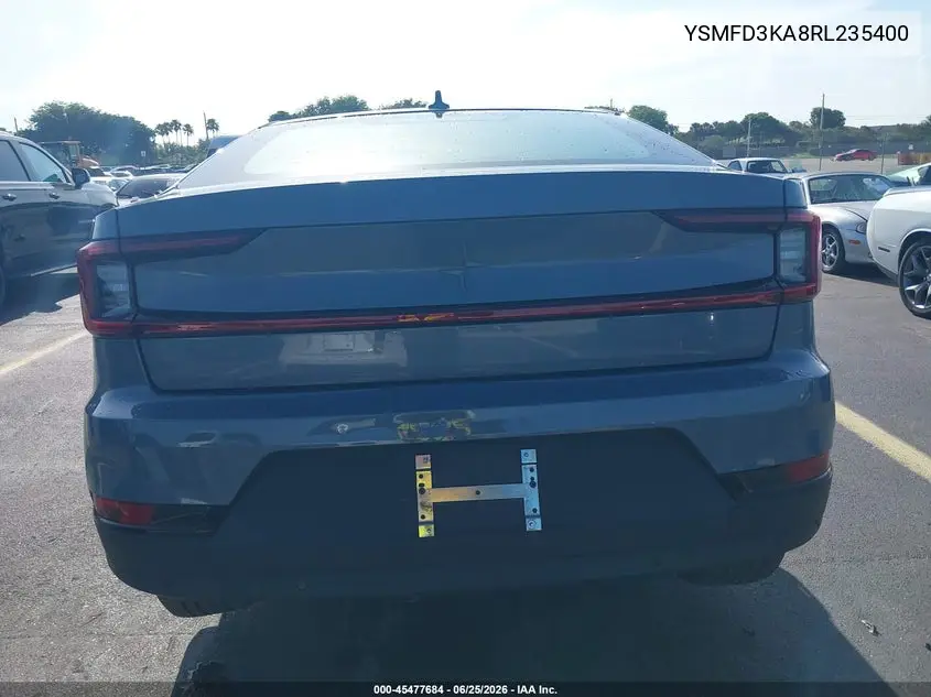 2024 Polestar 2 Long Range Dual Motor/Long Range Dual Motor Plus VIN: YSMFD3KA8RL235400 Lot: 45477684
