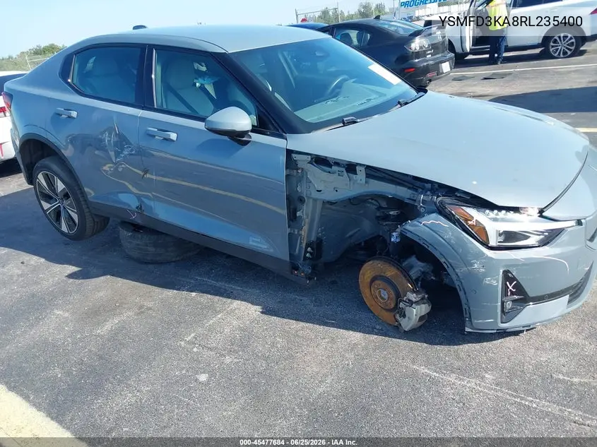 2024 Polestar 2 Long Range Dual Motor/Long Range Dual Motor Plus VIN: YSMFD3KA8RL235400 Lot: 45477684