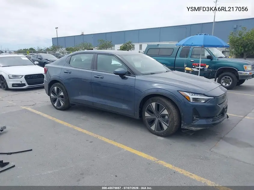 2024 Polestar 2 Long Range Dual Motor/Long Range Dual Motor Plus VIN: YSMFD3KA6RL217056 Lot: 45570057