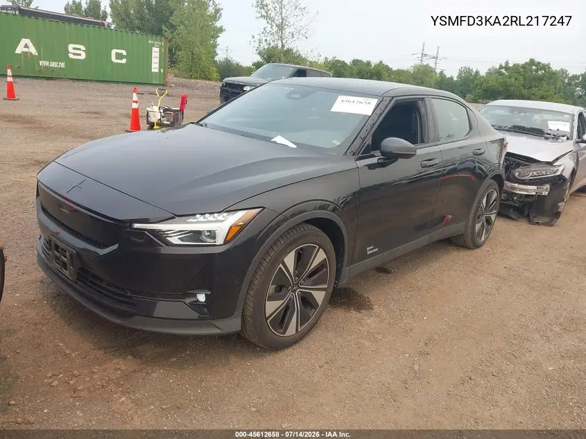 2024 Polestar 2 VIN: YSMFD3KA2RL217247 Lot: 45612658