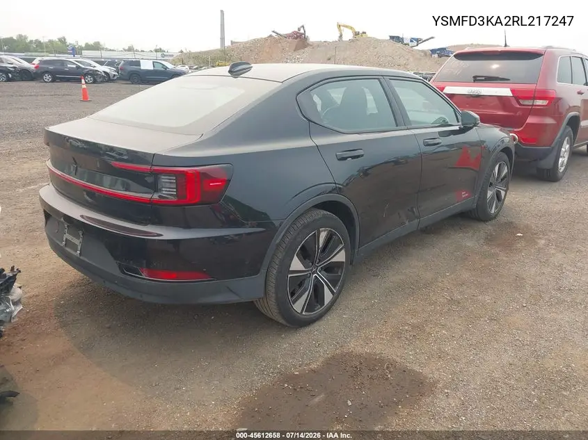 2024 Polestar 2 VIN: YSMFD3KA2RL217247 Lot: 45612658
