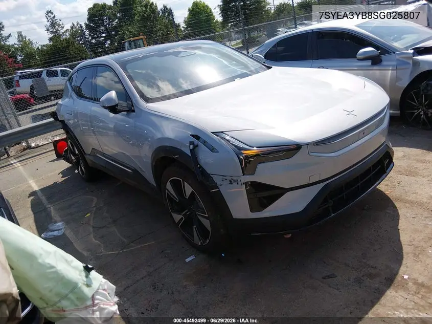 2025 Polestar 3 Long Range Dual Motor/Long Range Dual Motor Launch Edition VIN: 7SYEA3YB8SG025807 Lot: 45492499