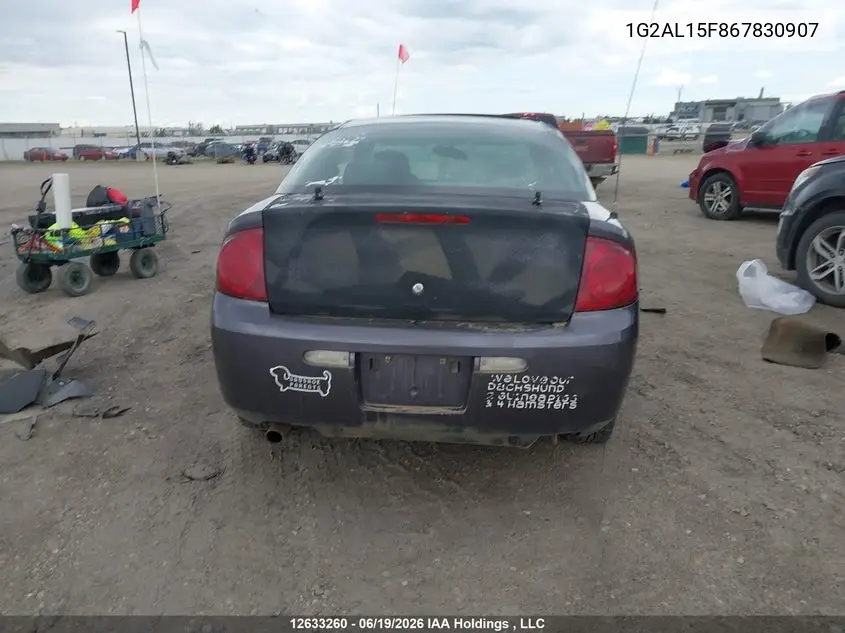2006 Pontiac Pursuit Se VIN: 1G2AL15F867830907 Lot: 12633260