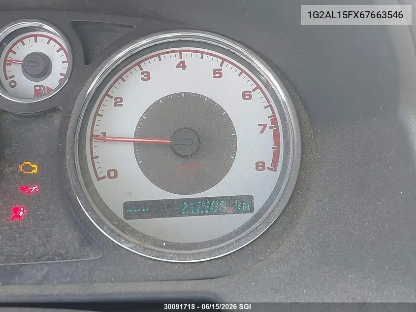 2006 Pontiac Pursuit Se VIN: 1G2AL15FX67663546 Lot: 30091718