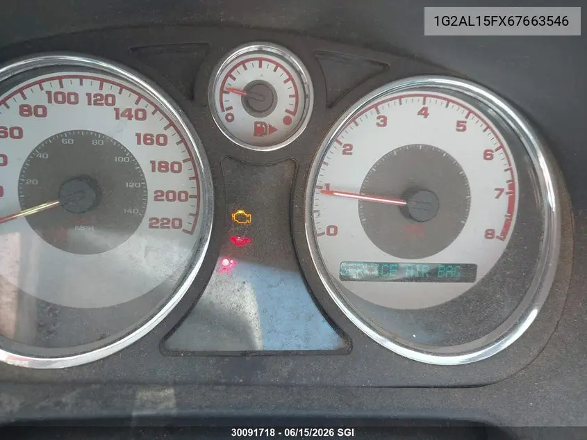 2006 Pontiac Pursuit Se VIN: 1G2AL15FX67663546 Lot: 30091718