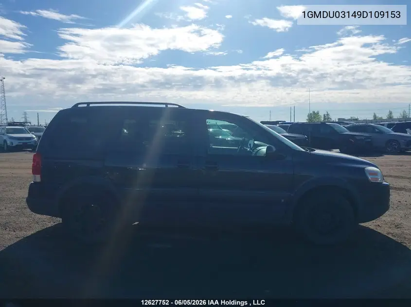 2009 Pontiac Montana Sv6 Fwd VIN: 1GMDU03149D109153 Lot: 12627752