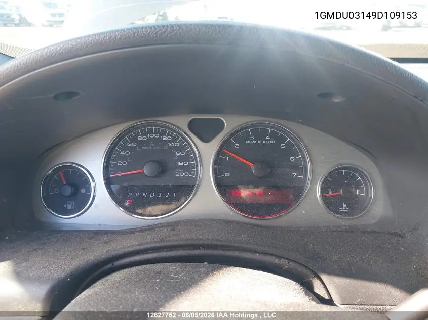 2009 Pontiac Montana Sv6 Fwd VIN: 1GMDU03149D109153 Lot: 12627752