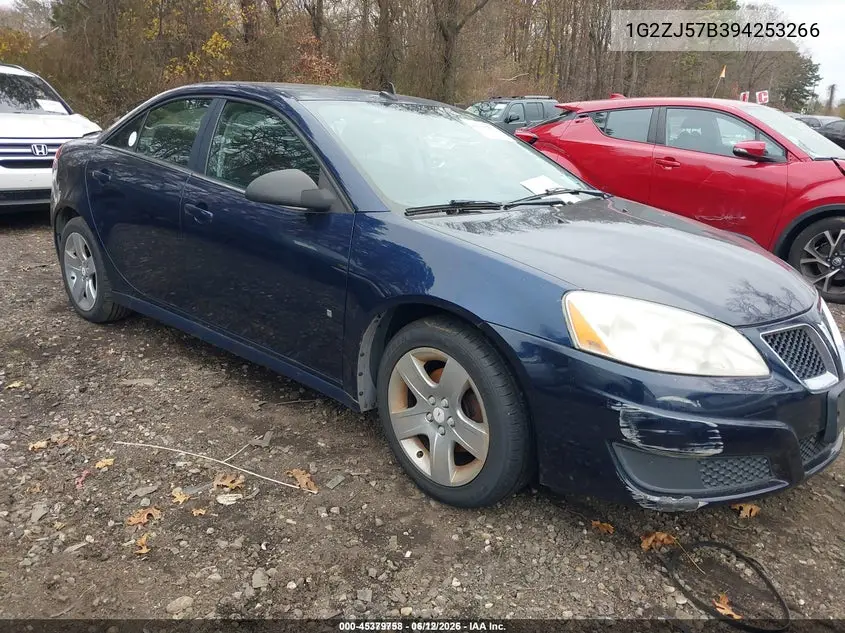 1G2ZJ57B394253266 2009 Pontiac G6 New Se