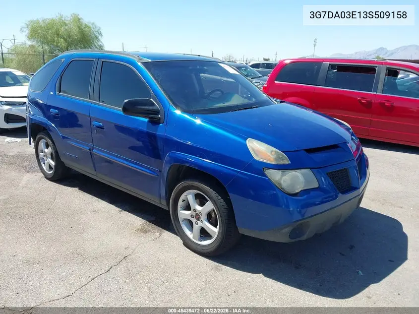 2003 Pontiac Aztek VIN: 3G7DA03E13S509158 Lot: 45439472