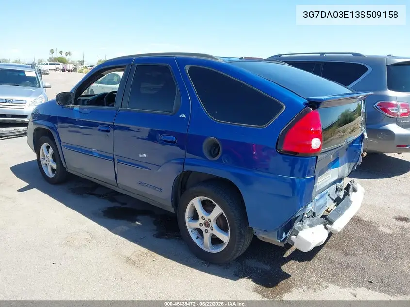 2003 Pontiac Aztek VIN: 3G7DA03E13S509158 Lot: 45439472