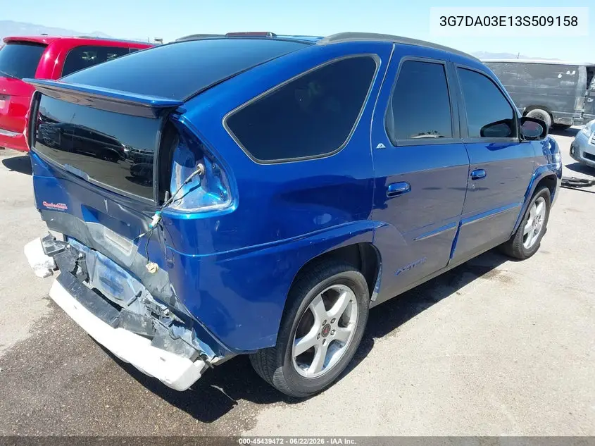 2003 Pontiac Aztek VIN: 3G7DA03E13S509158 Lot: 45439472