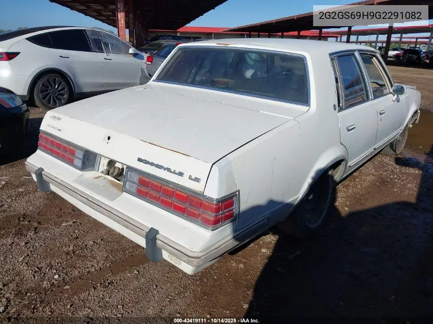 1986 Pontiac Bonneville Le VIN: 2G2GS69H9G2291082 Lot: 43419111