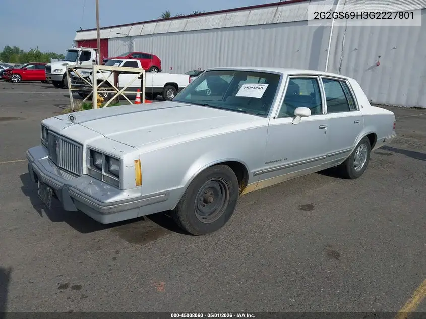 1986 Pontiac Bonneville Le VIN: 2G2GS69H3G2227801 Lot: 45008060