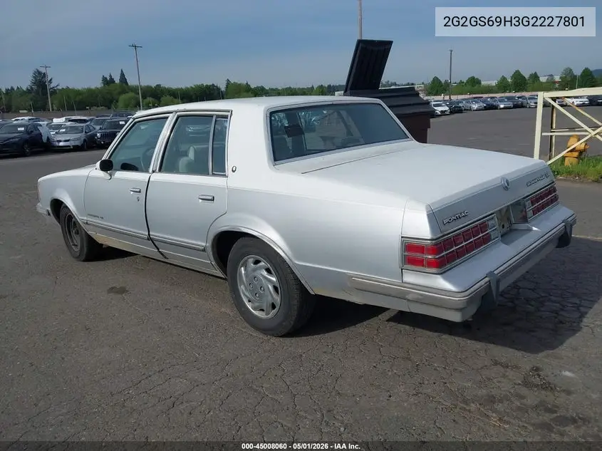 1986 Pontiac Bonneville Le VIN: 2G2GS69H3G2227801 Lot: 45008060