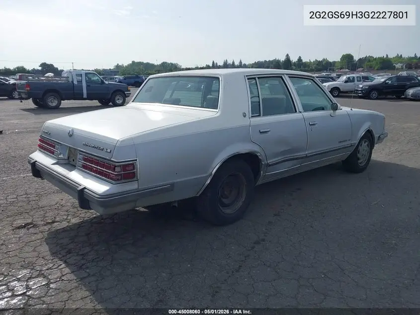 1986 Pontiac Bonneville Le VIN: 2G2GS69H3G2227801 Lot: 45008060