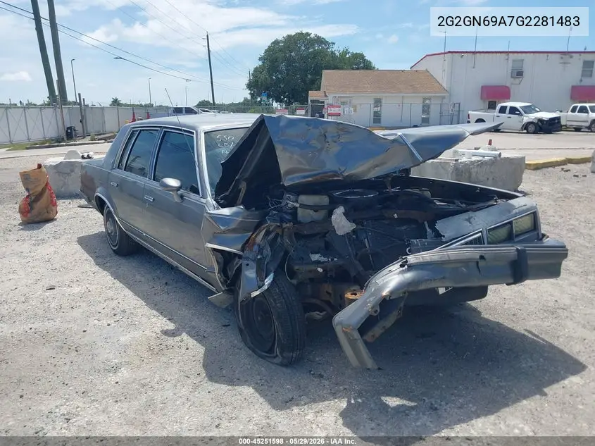 1986 Pontiac Bonneville VIN: 2G2GN69A7G2281483 Lot: 45251598