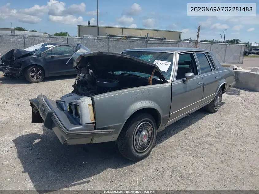 1986 Pontiac Bonneville VIN: 2G2GN69A7G2281483 Lot: 45251598
