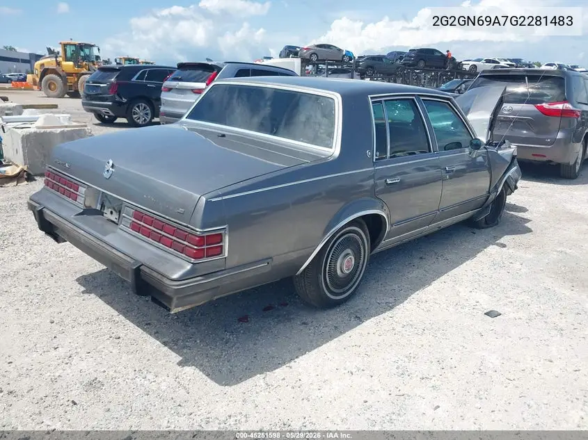 1986 Pontiac Bonneville VIN: 2G2GN69A7G2281483 Lot: 45251598