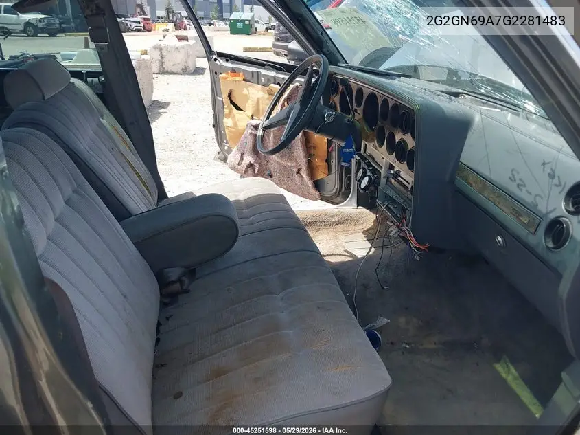 1986 Pontiac Bonneville VIN: 2G2GN69A7G2281483 Lot: 45251598
