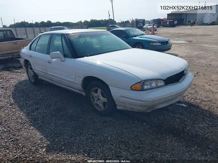 1999 Pontiac Bonneville Se VIN: 1G2HX52K2XH216815 Lot: 45278905