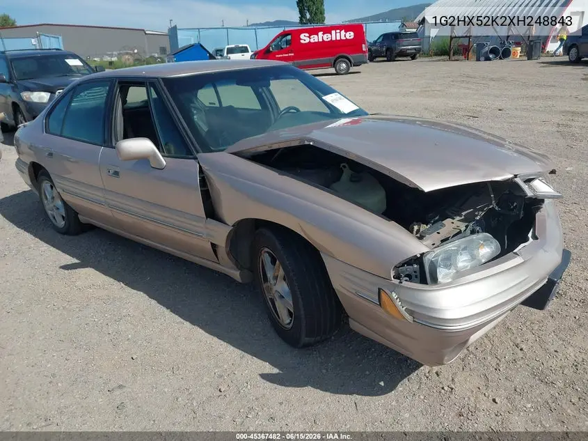 1999 Pontiac Bonneville Se VIN: 1G2HX52K2XH248843 Lot: 45367482