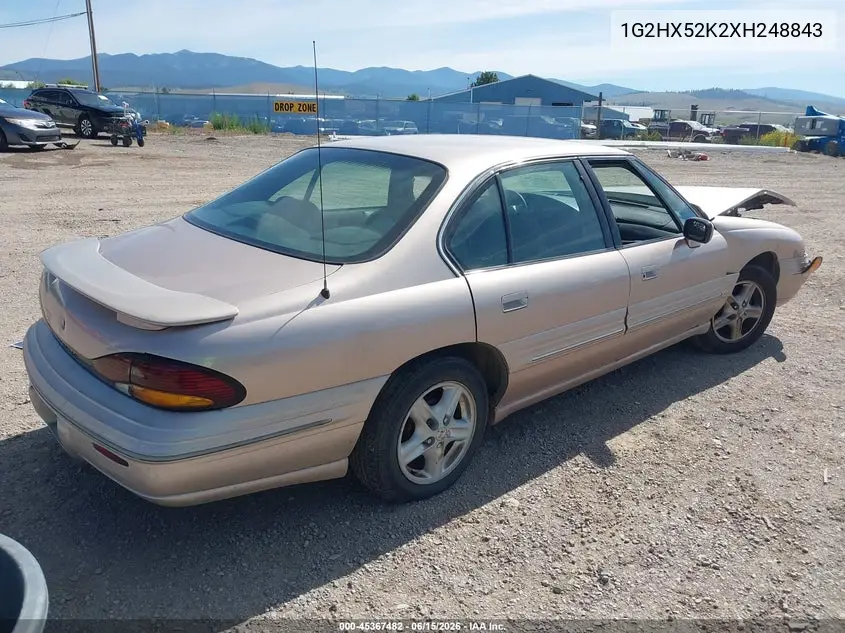 1999 Pontiac Bonneville Se VIN: 1G2HX52K2XH248843 Lot: 45367482