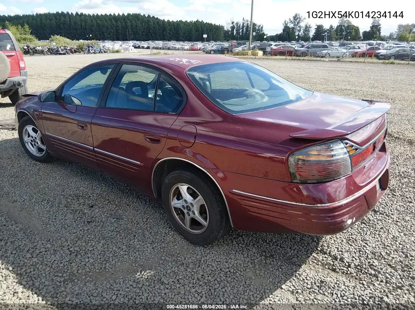 2001 Pontiac Bonneville Se VIN: 1G2HX54K014234144 Lot: 45281686