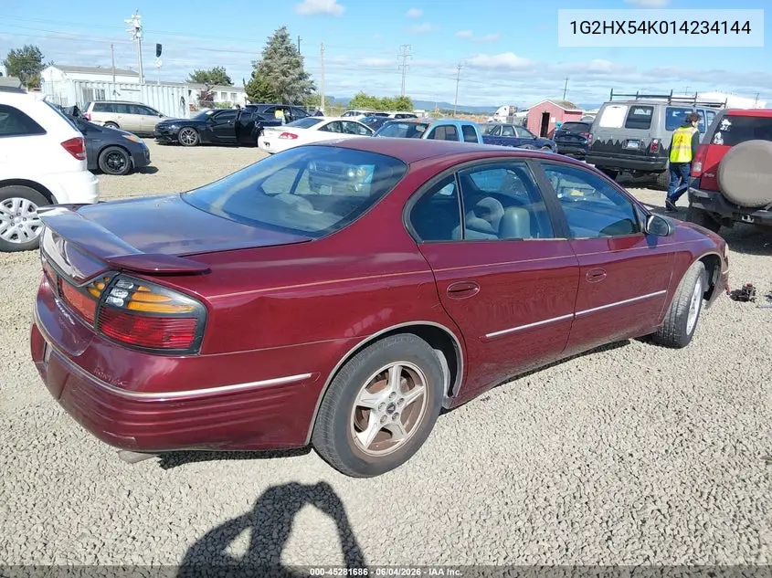 2001 Pontiac Bonneville Se VIN: 1G2HX54K014234144 Lot: 45281686
