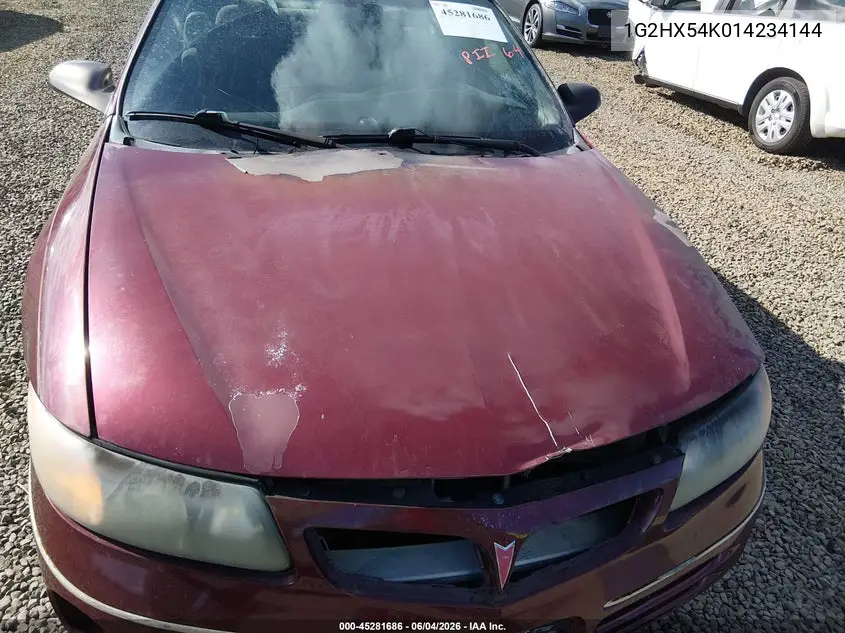2001 Pontiac Bonneville Se VIN: 1G2HX54K014234144 Lot: 45281686