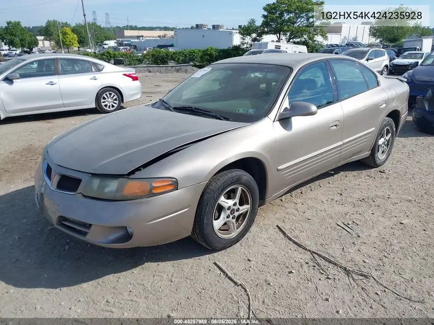 2002 Pontiac Bonneville Se VIN: 1G2HX54K424235928 Lot: 45257989