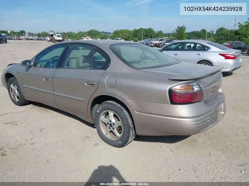 2002 Pontiac Bonneville Se VIN: 1G2HX54K424235928 Lot: 45257989