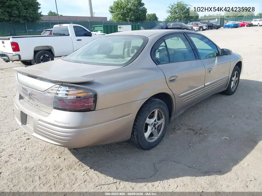 2002 Pontiac Bonneville Se VIN: 1G2HX54K424235928 Lot: 45257989