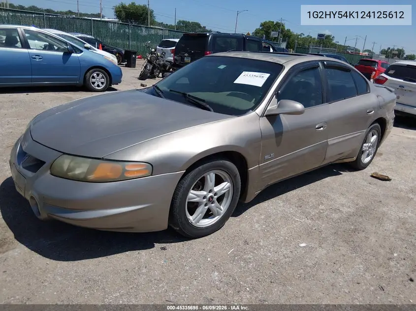 2002 Pontiac Bonneville Sle VIN: 1G2HY54K124125612 Lot: 45335698