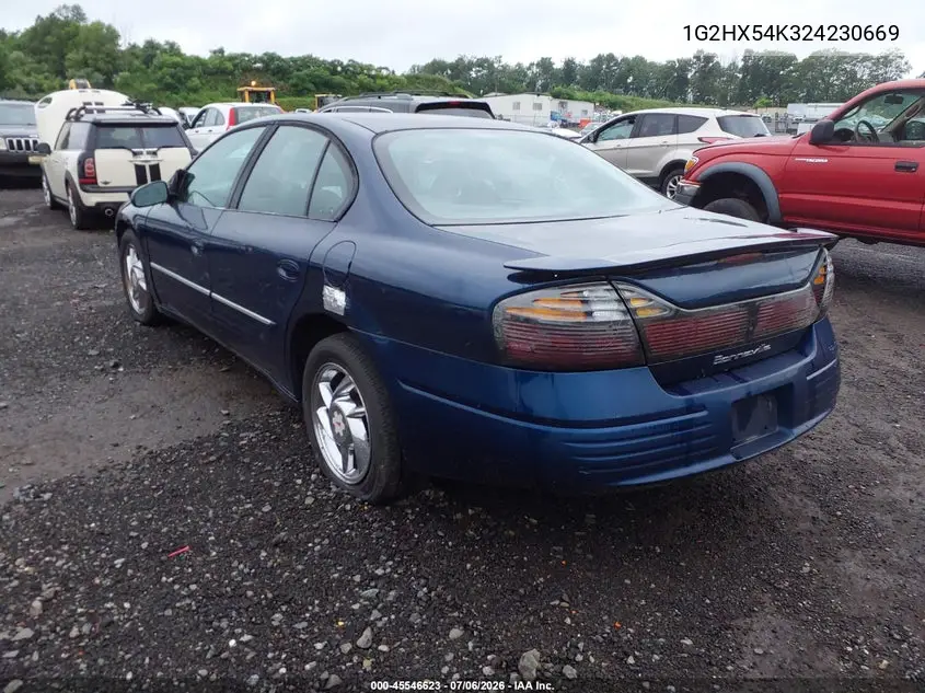 2002 Pontiac Bonneville Se VIN: 1G2HX54K324230669 Lot: 45546623