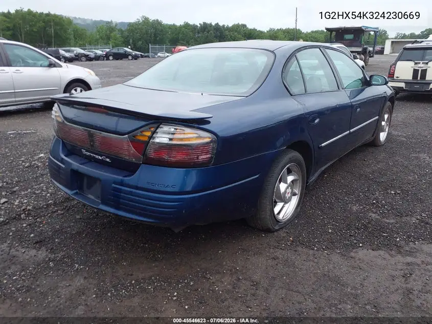 2002 Pontiac Bonneville Se VIN: 1G2HX54K324230669 Lot: 45546623