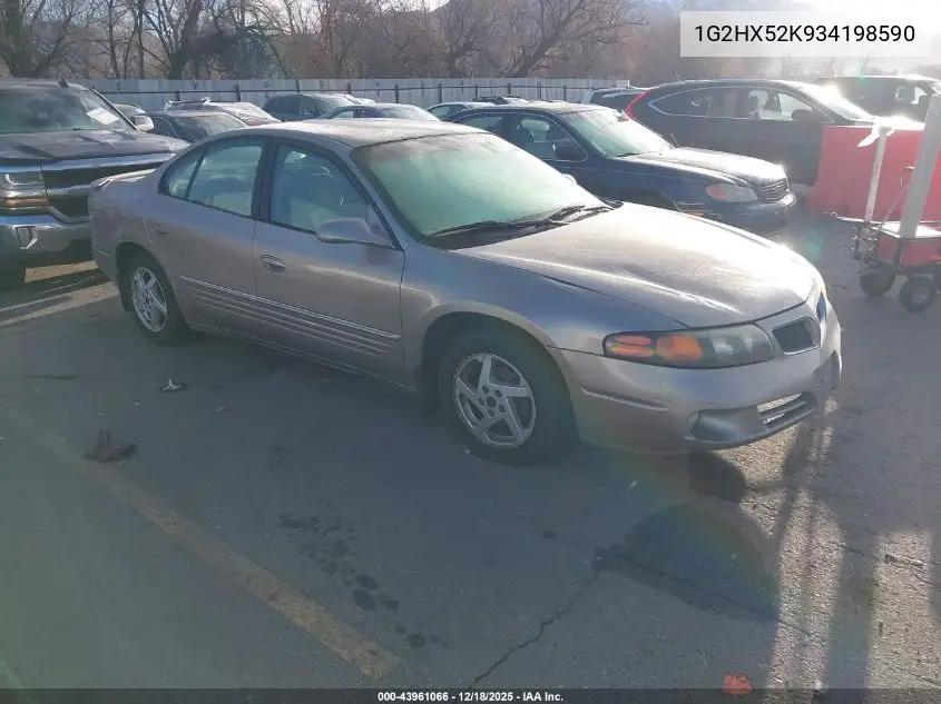 2003 Pontiac Bonneville Se VIN: 1G2HX52K934198590 Lot: 43961066