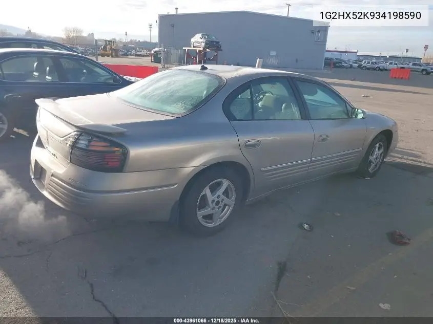 2003 Pontiac Bonneville Se VIN: 1G2HX52K934198590 Lot: 43961066