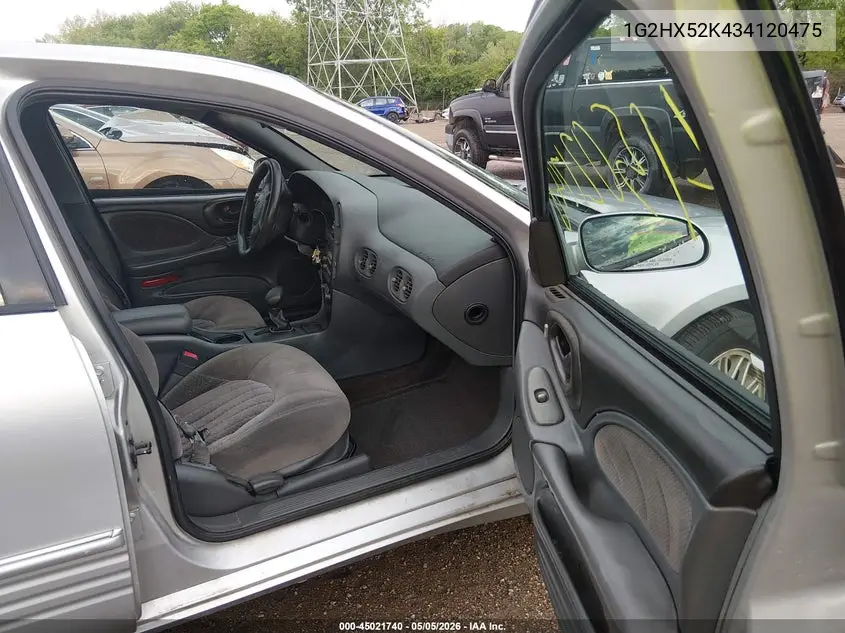 2003 Pontiac Bonneville Se VIN: 1G2HX52K434120475 Lot: 45021740