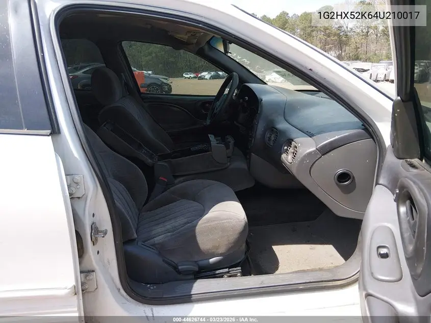 2004 Pontiac Bonneville Se VIN: 1G2HX52K64U210017 Lot: 44626744
