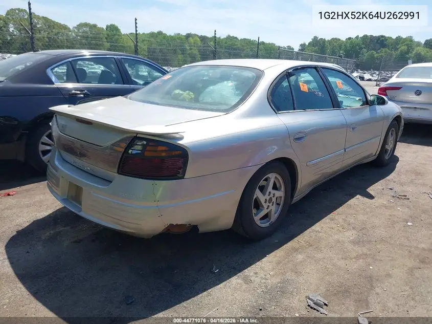 2004 Pontiac Bonneville Se VIN: 1G2HX52K64U262991 Lot: 44771076